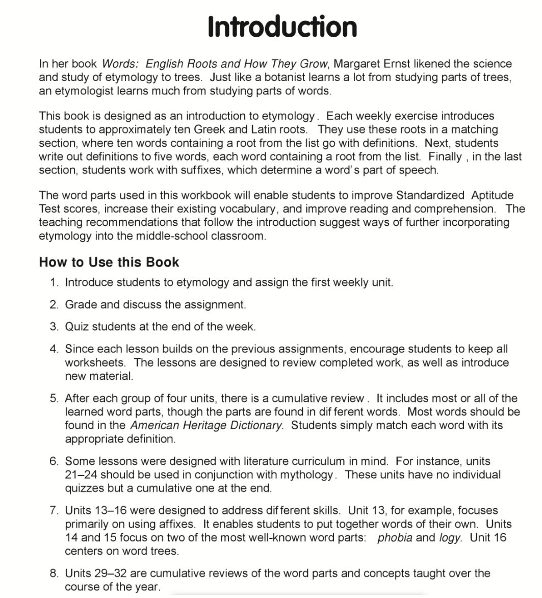 Mastering Vocabulary Intro page