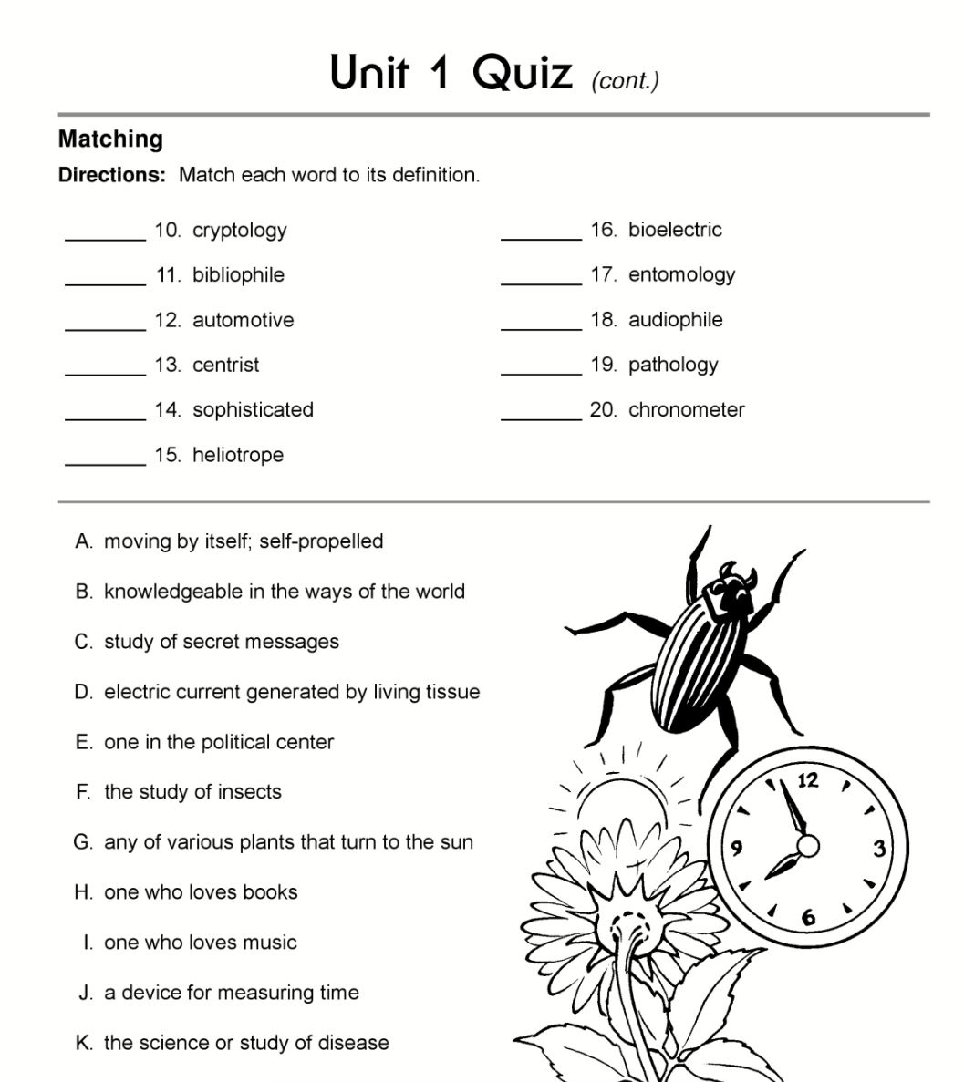 Mastering Vocabulary Quiz