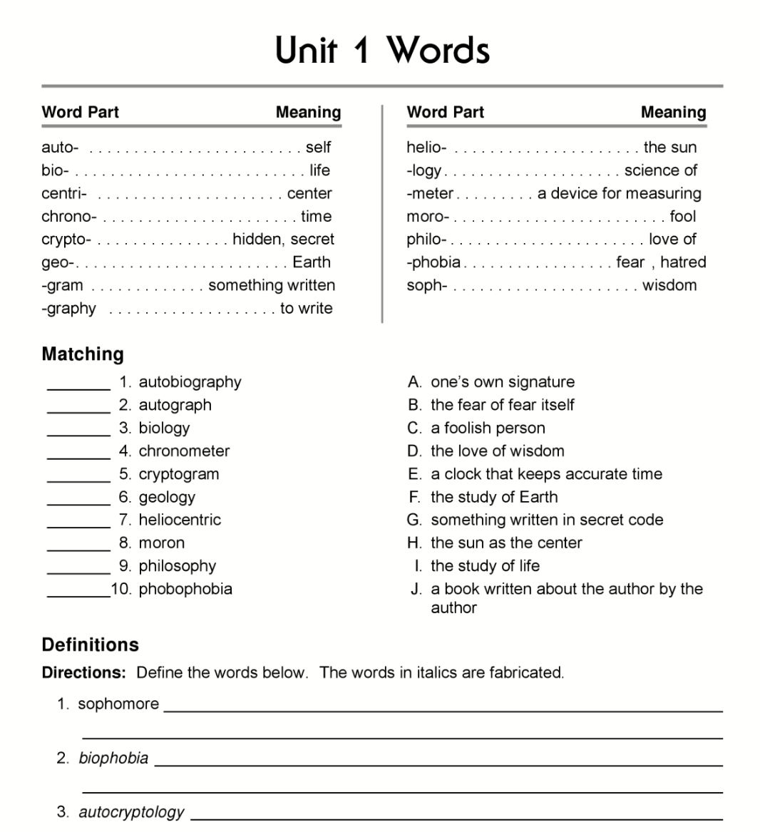Mastering Vocabulary Word practice 1