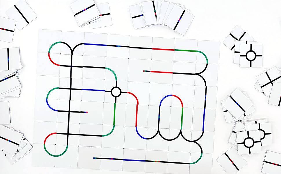 Genius Gems Magnetic Tiles Robot Tracks for Ozobot - Image 4