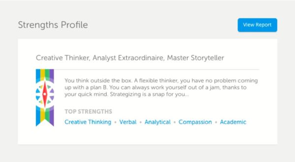 strengths profile Thrively Strengths Profile