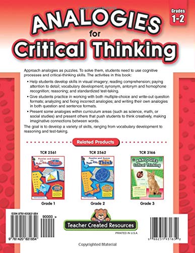 Analogies for Critical Thinking back cover