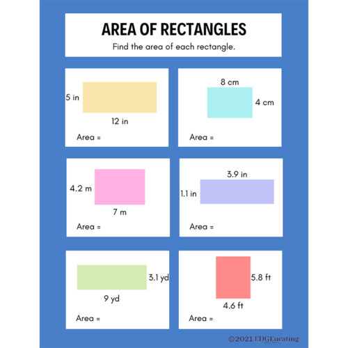 Area of Rectangles