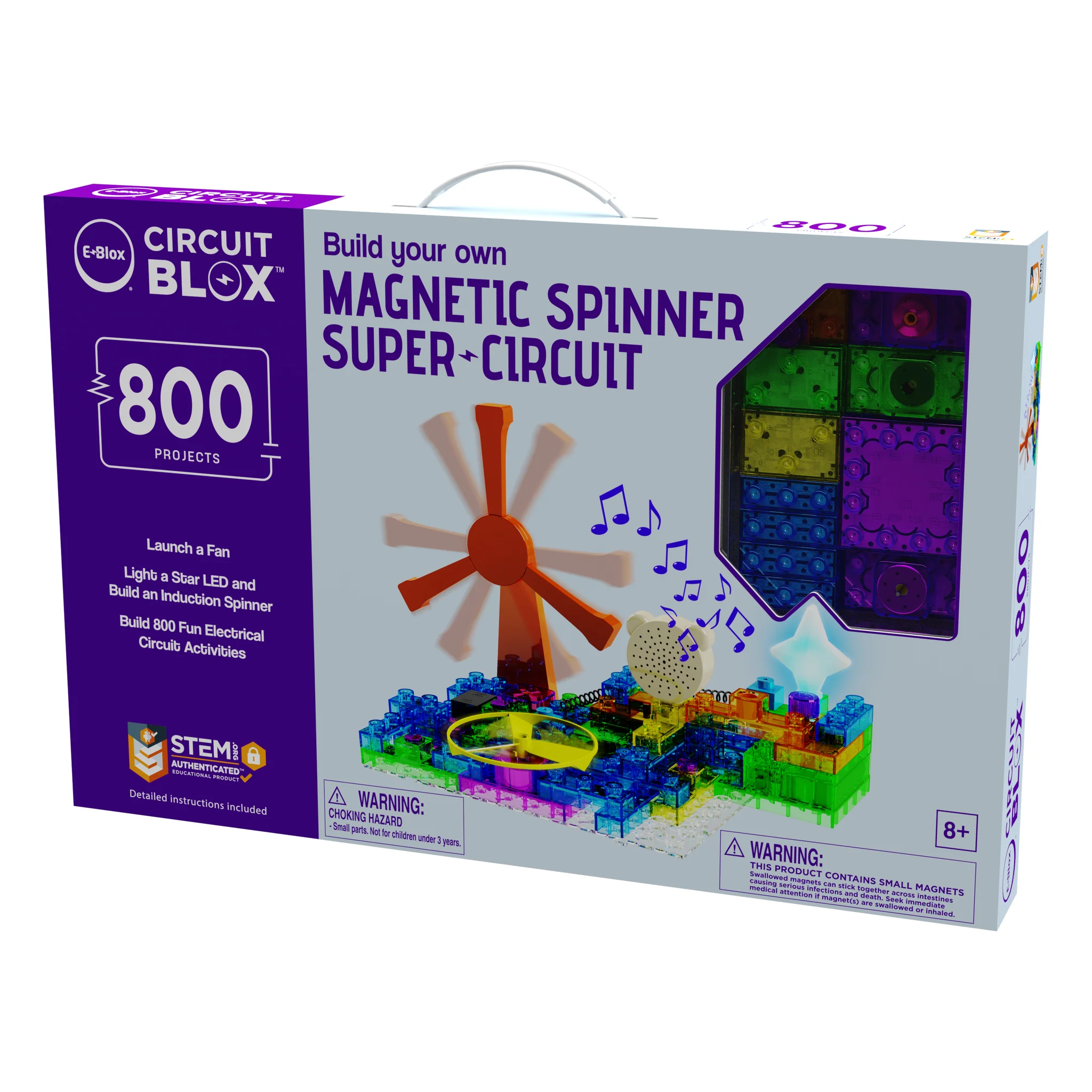 E-Blox Circuit Blox™ BYO Induction Spinner Super Circuit 800 Project Student Set