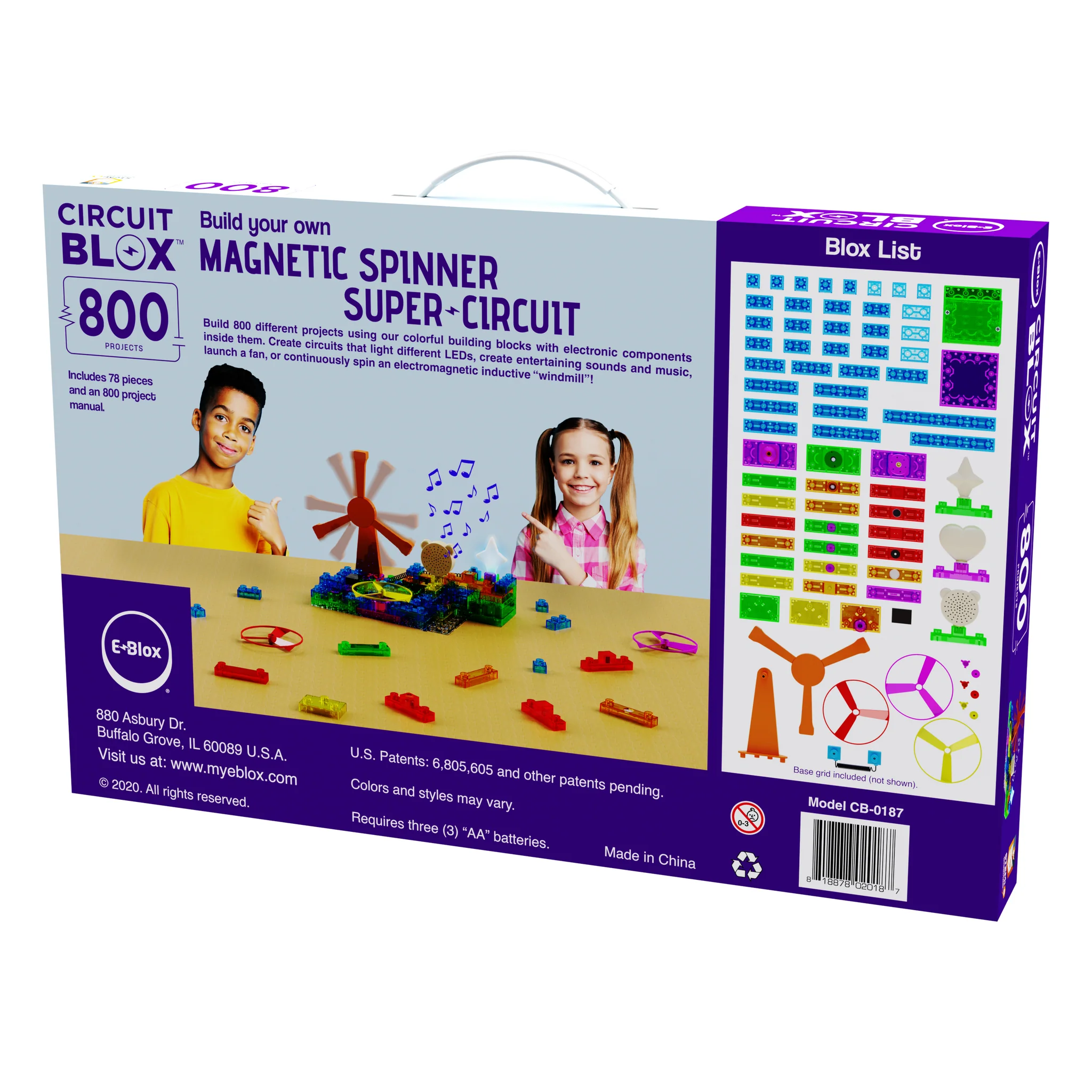 E-Blox Circuit Blox™ BYO Induction Spinner Super Circuit 800 Project Student Set - Image 4