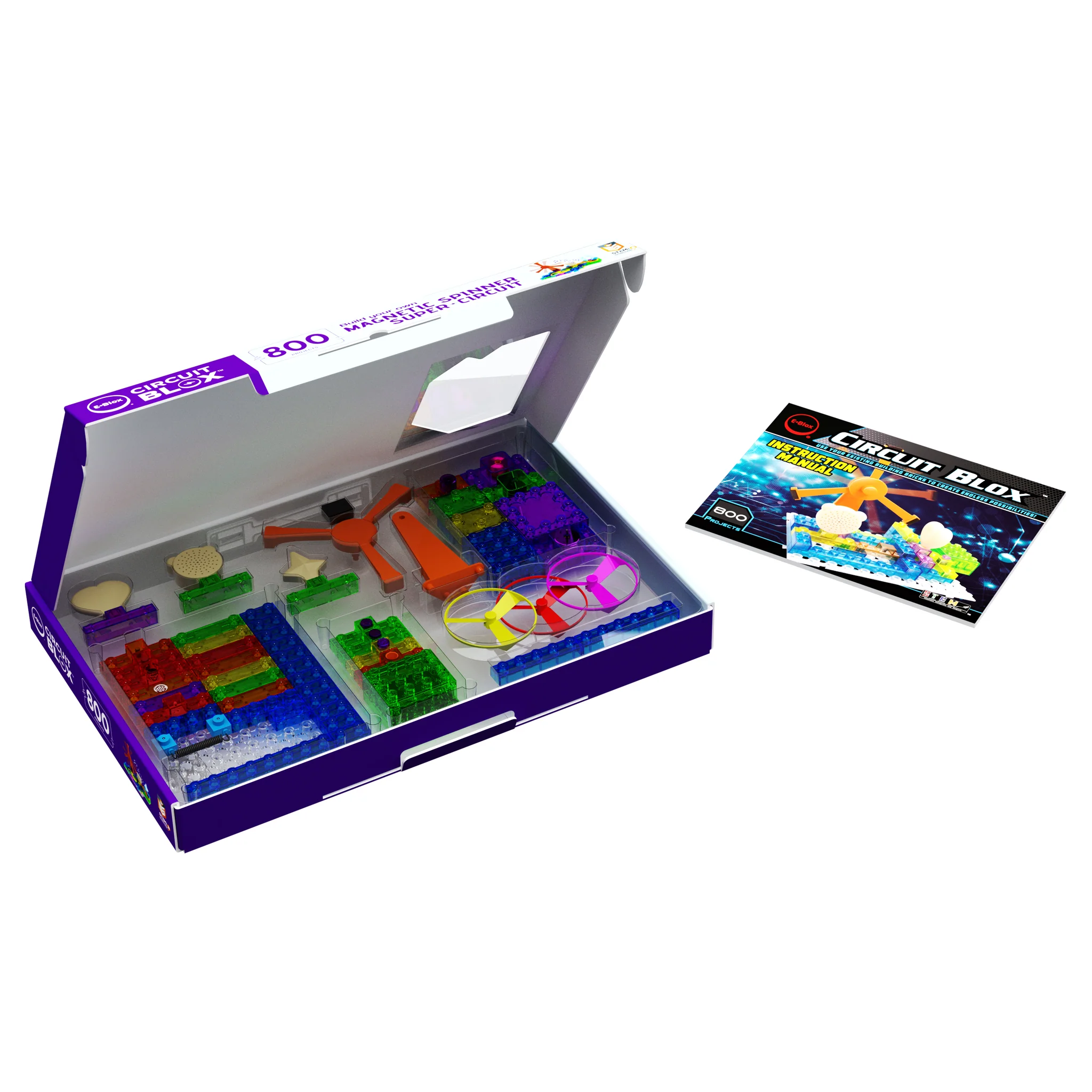 E-Blox Circuit Blox™ BYO Induction Spinner Super Circuit 800 Project Student Set - Image 5