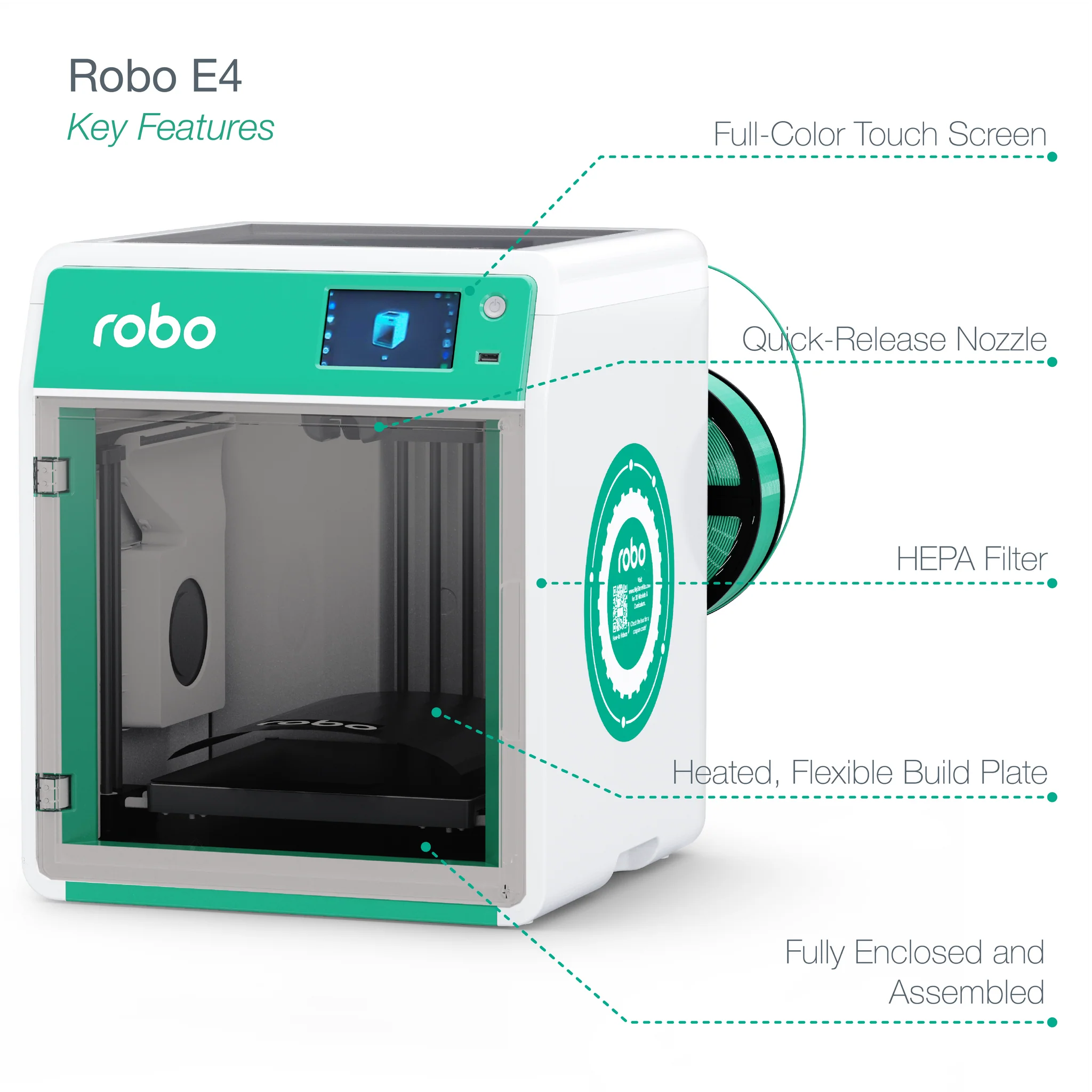 Robo E4 High Speed Educational 3D Printer - Image 3